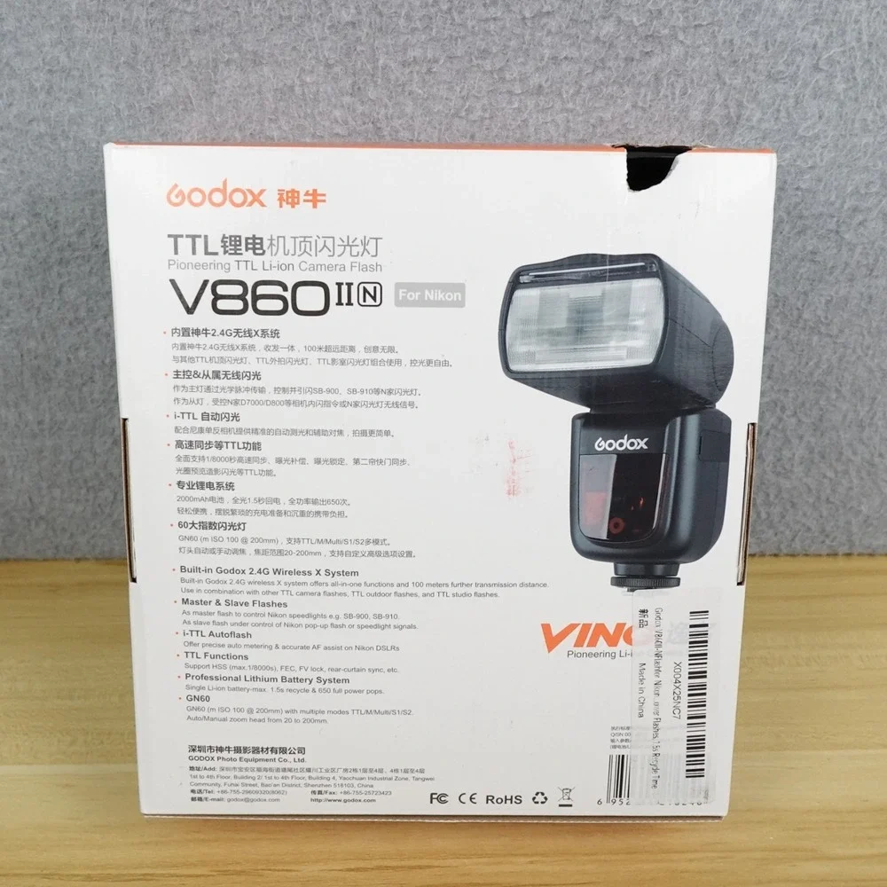 Godox VING V860IIN TTL Li-Ion Flash Kit for Nikon Cameras